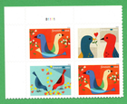 Scott #6049a (6046) Love Birds Plate Block of 4 Forever Stamps - MNH