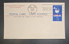 Map of Continental United States FDC, Scott # UX49, 7 Cent Postal Card, 1963