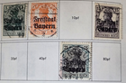 Stamp Bavaria-Bayern 1919-20 #178-179, 181, 186 used