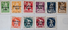 Stamp Bavaria-Bayern 1920 #256, 262-265 MH, #257-261 used
