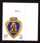 Scott #4264 Purple Heart Veterans Plate # Single Stamp - MNH