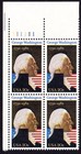 Scott #1952 George Washington 250th Birthday Plate Block of 4 Stamps - MNH UL