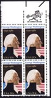 Scott #1952 George Washington 250th Birthday Plate Zip Block of 4 Stamps - MNH