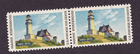 Scott #1391 Maine Lighthouse at North Point Horizontal Pair of Stamps - MNH