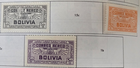 Stamp Bolivia 1932 Airmail C36, C38, C40 MH