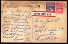 Scott #806-807 Airmail San Antonio TX to Cramerton NC April 29 1953 Postcard