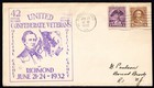 Scott #708-709 United Confederate Veterans Richmond VA June 1932 Cover