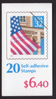 Scott #BK228 (2921a) Flag Over Porch Booklet of 20 Stamps - MNH P#88788 NMDP