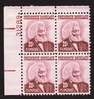 Scott #1290 Frederick Douglas Plate Block of 4 Stamps - MNH P#31289 UL #2