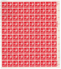 Scott #c79 Winged Envelope Airmail Sheet of 100 Stamps - MNH P#34584 UR XF