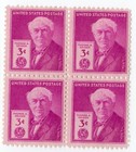 Scott #945 Thomas Edison Block of 4 Stamps - MNH