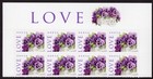 Scott #4450 44¢ Love Pansies Title Block of 8 Stamps - MNH