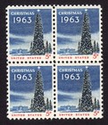 Scott #1240 Christmas Tree Block of 4 Stamps - MNH