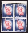 Scott #1041 Statue of Liberty 8c Block of 4 Stamps - MNH Top