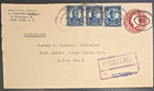 Scott U493 Cover, Washington 2 Cent Carmine, May 25, 1931, Three Scott # 602
