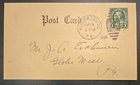 Benjamin Franklin, Scott # 552, Deep Green, 1 Cent, on Post Card, MAR 19, 1925