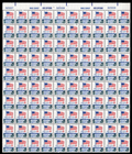 Scott #1338F Flag over White House Sheet of 100 Stamps - MNH Top XF