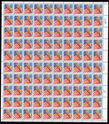 Scott #2897 Flag Over Porch Sheet Of 100 Stamps - MNH P#S11111 Right XF