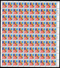 Scott #2897 Flag Over Porch Sheet Of 100 Stamps - MNH P#S22222 Right XF