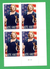 Scott #4463 Kate Smith (Philadelphia Flyers) Plate Block of 4 Stamps - MNH LR
