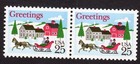 Scott #2400 Sleigh Winter Scene Pair of Stamps - MNH