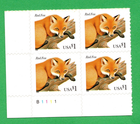 Scott #3036a Red Fox Plate Block of 4 Stamps - MNH P#B1111 LL #2