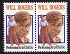Scott #1801 Will Rogers Pair of Stamps - MNH