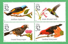 Scott #3225a Tropical Birds Block of 4 Stamps - MNH