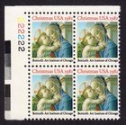Scott #1939 Madonna (Botticelli) Plate Block of 4 Stamps - MNH P#222222