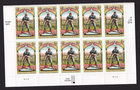 Scott #4341 Take Me Out To the Ballgame Plate Block of 10 Stamps - MNH Bottom