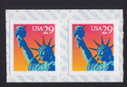 Scott #2599b Statue of Liberty Coil Pair of Stamps - MNH