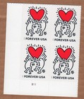 Scott #5953 Heart Reaching for Love Plate Block of 4 Forever Stamps - MNH