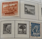 Stamp Chile 1938-63 set of 12 mix of used & MH; Postage & Air mail