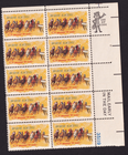 Scott #1528 Horse Racing (Kentucky Derby) Zip Mail Early Block of 10 Stamps MNH