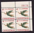 Scott #1276 Angel with Trumpet Plate Block of 4 Stamps - MNH UR
