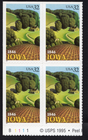 Scott #3089a 32¢ Iowa (Hawkeyes) Booklet Plate Block of 4 Stamps - MNH LL