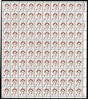 Scott #1869 Chester W. Nimitz Sheet of 100 Stamps - MNH Shiny Gum P#2 LR