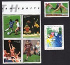 Scott #3397-3398-3402a Summer Sports Adoption Single Stamps & Block of 4 - MNH