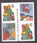 Scott #3116a Christmas Family Scenes Booklet Block of 4 Stamps - MNH w/Gutter