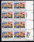 Scott #2103 Hispanic Americans Zip Block of 8 Stamps - MNH LR