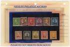 Scott #669-679 Nebraska Overprint Single Stamps - MNH w/original Auction Card