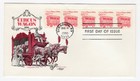 Scott #2452 Circus Wagon (08/31/1990) Artmaster Coil of 5 FDC Syracuse NY