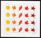 Scott #5970a (5966-70) Vibrant Leaves Postcard Sheet of 20 Stamps - MNH