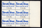 Scott #1927 Alcoholism Plate Block of 6 Stamps - MNH Right