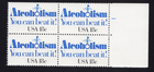 Scott #1927 Alcoholism Block of 4 Stamps - MNH w/Plate #