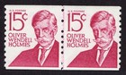 Scott #1305Ei Oliver Wendell Holmes Type II Dull Gum Joint Line Pair - MNH #17