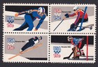 Scott #1798b (1795-98) Winter Olympics (Hockey) Block of 4 Stamps MNH Skater 1st