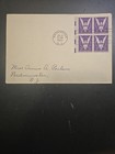 1942 Win the War Issue FDC, Block of 4, Cancelled JUL 4, 1942