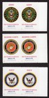 Scott #6010-6012 US Army Navy Marines 250th Anniversary Pair of Stamps - MNH