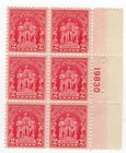 Scott #680 Battle of Fallin Timbers Plate Block of 6 Stamps - MNH P#19830 Right